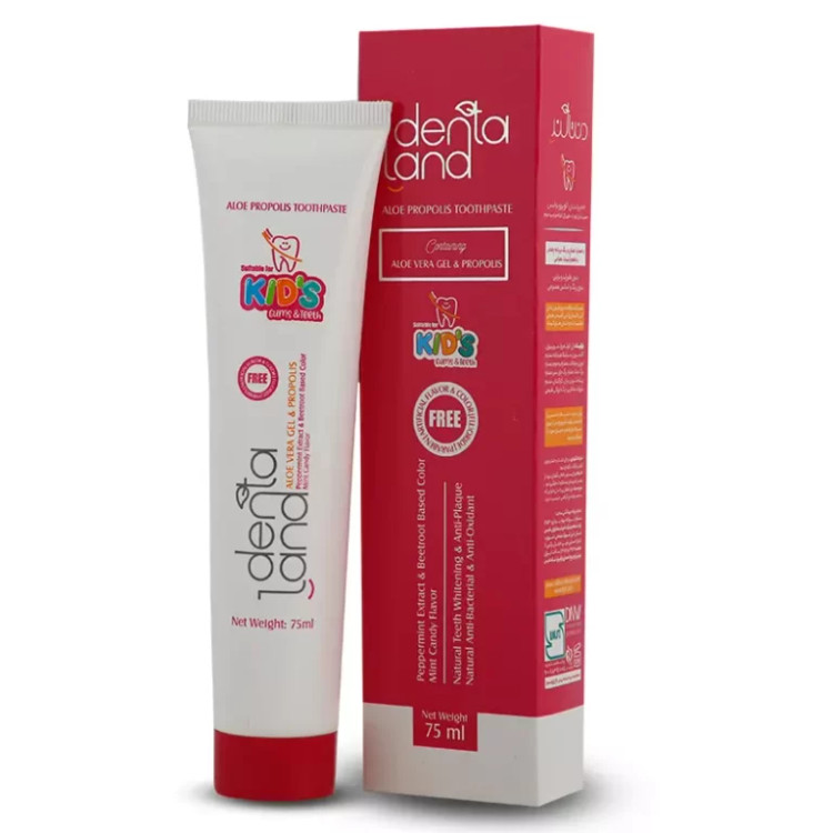 خمیردندان کودک آلوپروپولیس حاوی ژل آلوئهورا و بره موم با طعم آبنبات نعناعی 75 میلی لیتر