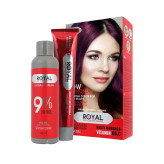 کیت رنگ مو شرابی خیلی روشن رویال کد 7.20