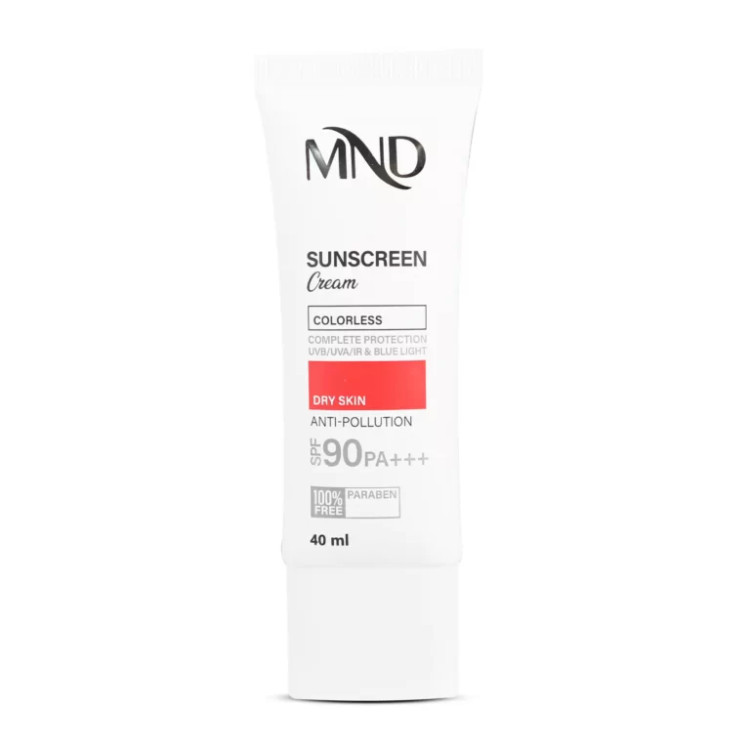 کرم ضد آفتاب با فاکتور حفاظتی 90 (SPF 90) مناسب پوست خشک بی رنگ ام ان دی 40 میلیلیتر
