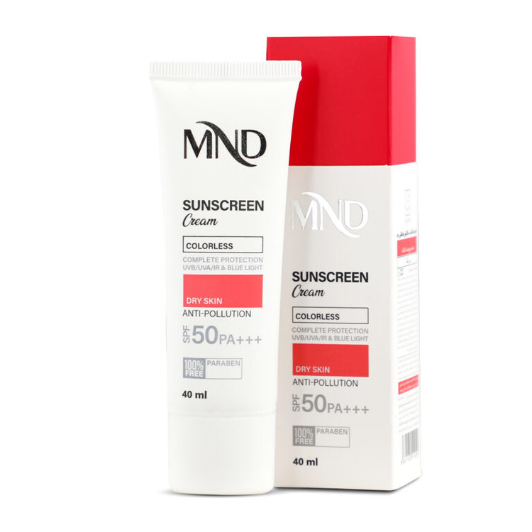 کرم ضد آفتاب با فاکتور حفاظتی 50 (SPF 50) مناسب پوست خشک ام ان دی 40 میلیلیتر
