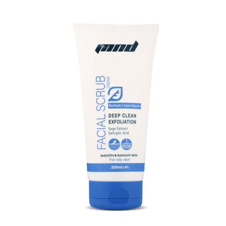 کرم اسکراب صورت مناسب پوستهای چرب ام ان دی 200 میلی لیتر