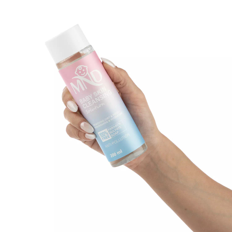 محلول پاککننده پوست کودک ام ان دی 200 میلیلیتر
