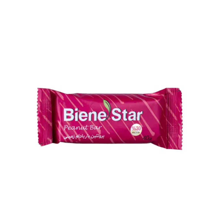 پروتئین بار بادام زمینی بسته ی 6عددی بین استار بیز